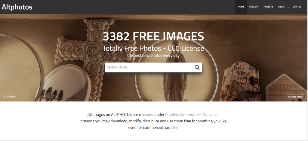 screenshot of altphotos.com